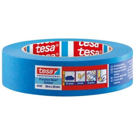 tesa 4440 Afplaktape papier UV-bestendig 30mm x 50 meter Blauw