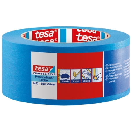 tesa 4440 Afplaktape papier UV-bestendig 50mm x 50 meter Blauw