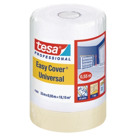 tesa 4368 Afplaktape papier met afdekfolie 550mm x 33 meter