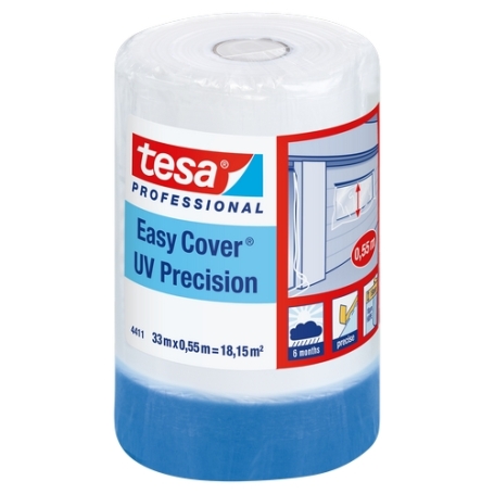 tesa 4411 Afplaktape papier met afdekfolie 550mm x 33 meter