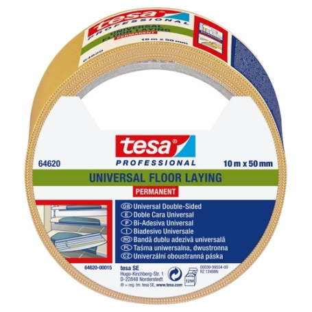 tesa 64620 Dubbelzijdig PP tapijttape (0.185mm) 25mm x 25 meter