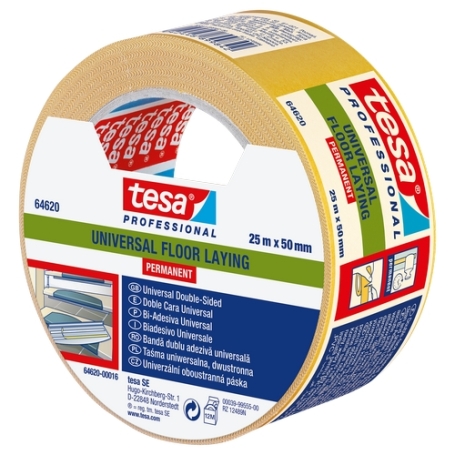 tesa 64620 Dubbelzijdig PP tapijttape (0.185mm) 50mm x 50 meter