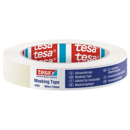 tesa 4325 Afplaktape voor algemene toepassingen 19mm x 50 meter