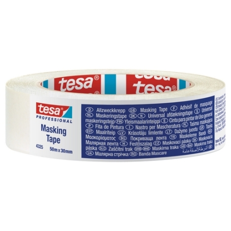 tesa 4325 Afplaktape voor algemene toepassingen 30mm x 50 meter
