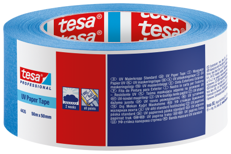 tesa 4435 Afplaktape papier UV-bestendig 50mm x 50 meter Blauw