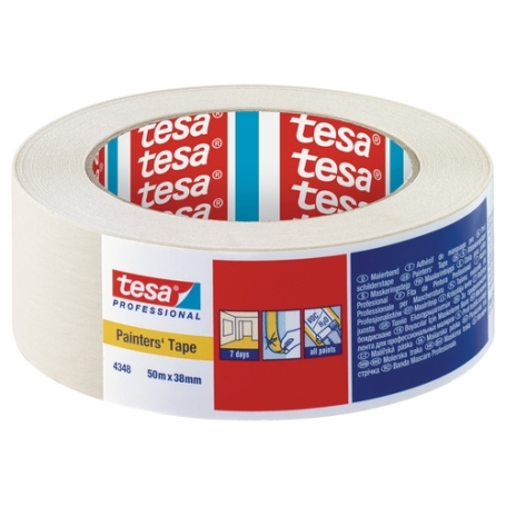tesa 4348 Afplaktape papier binnenschilderwerk 38mm x 50 meter