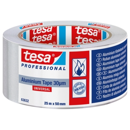 tesa 63632 Aluminium tape (30µm) met liner 50mm x 25 meter