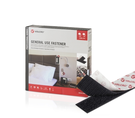 Velcro PS 14 standaard klittenband 20mm x 25 meter Zwart