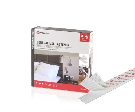 Velcro PS 14 standaard klittenband 50mm x 25 meter Wit